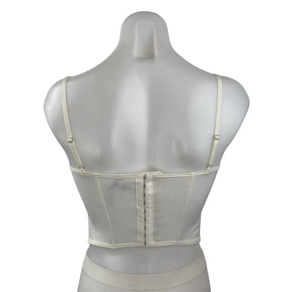 Urban Outfitters Out From Under White Lace Up Corset Bustier Cami Tank Top Sz S - Picture 2 of 4